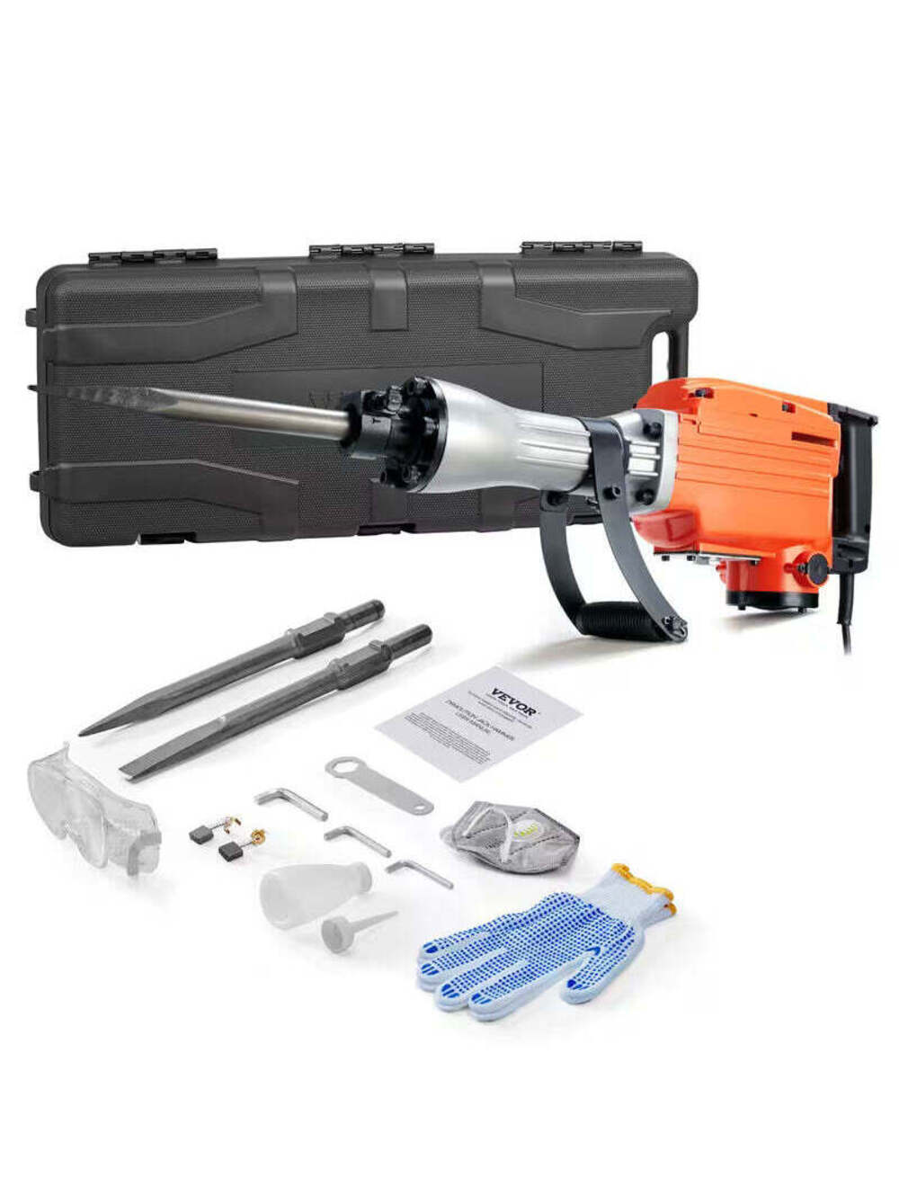 VEVOR Demolition Jack Hammer, 2200W Electric Jackhammer Heavy Duty